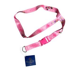 Shanghai Disney Resort Grand Opening Minnie Assist Duck Pink Pin Lanyard New
